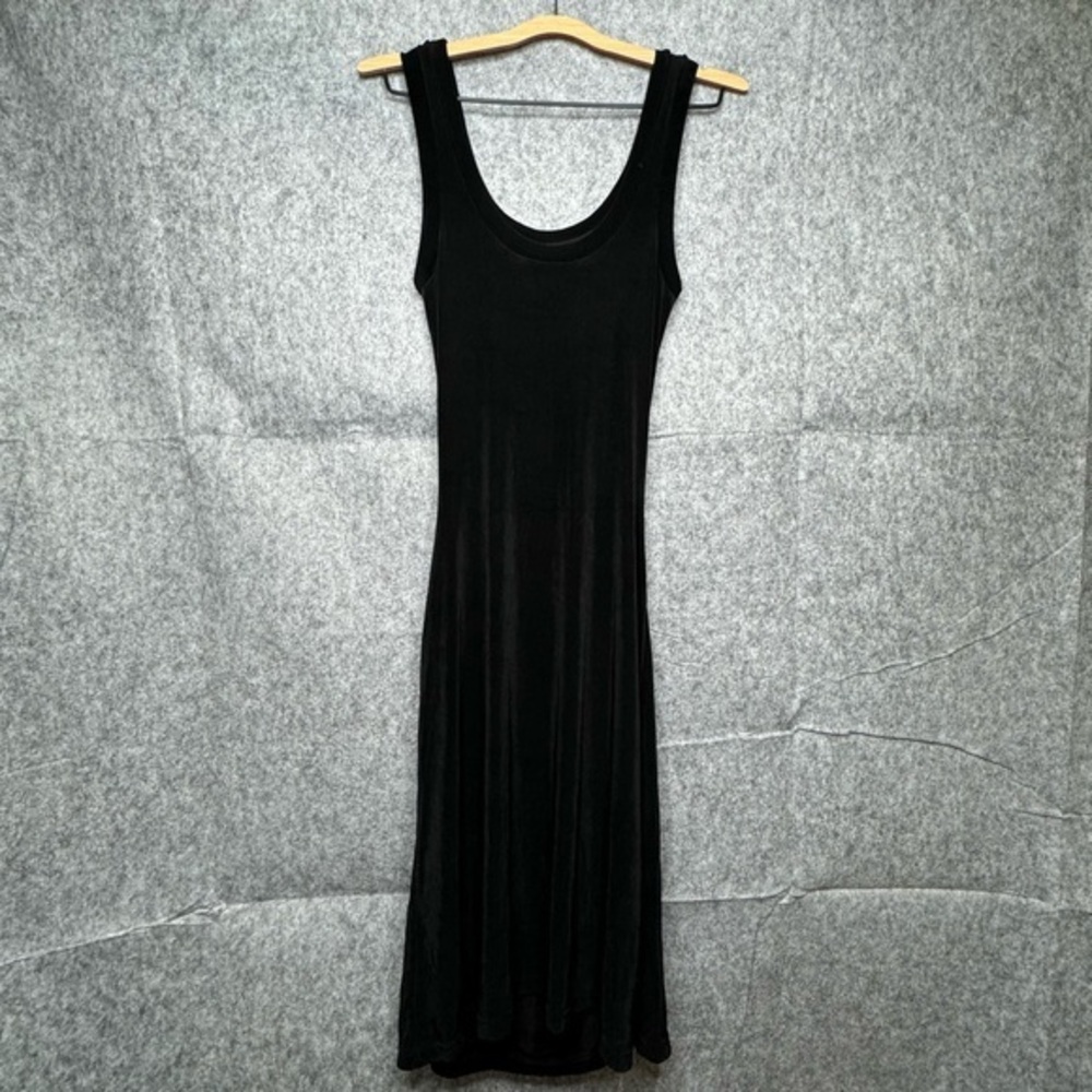 Boston Proper Sleeveless Ruched Acetate/Spandex Dress‎ in Black- Sz S - Picture 2 of 5
